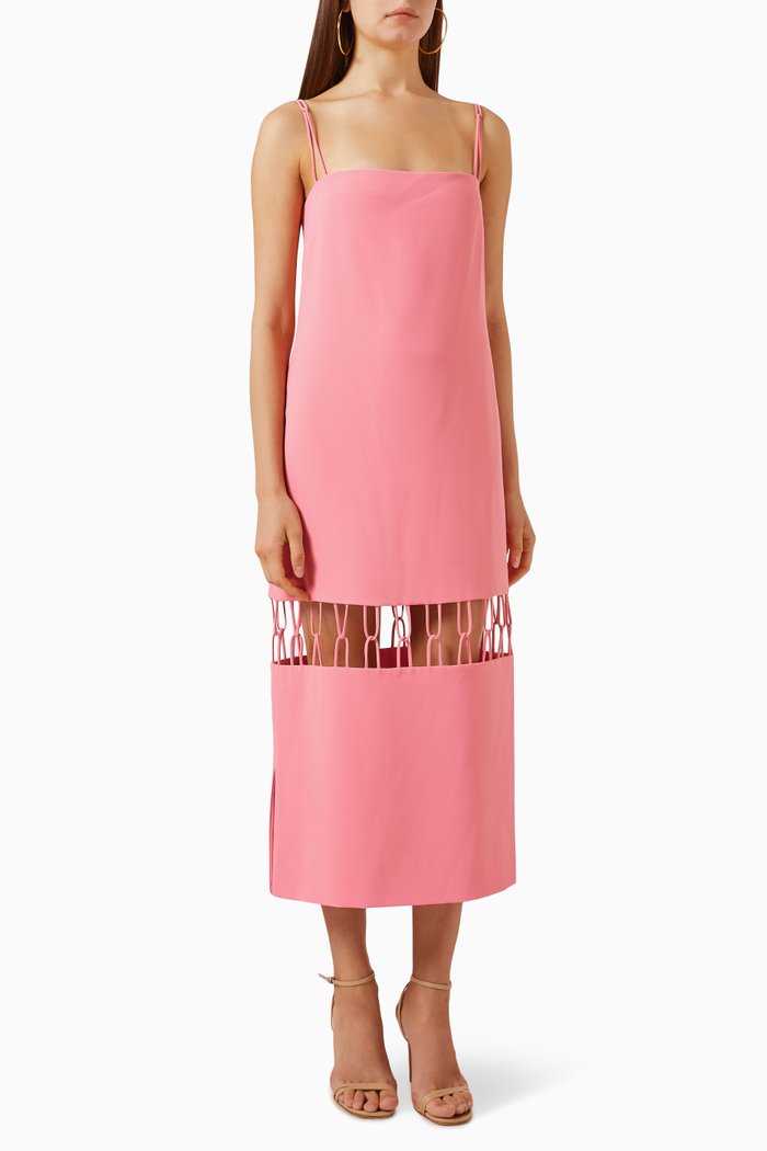 

Miah Cut-out Midi Dress, Pink