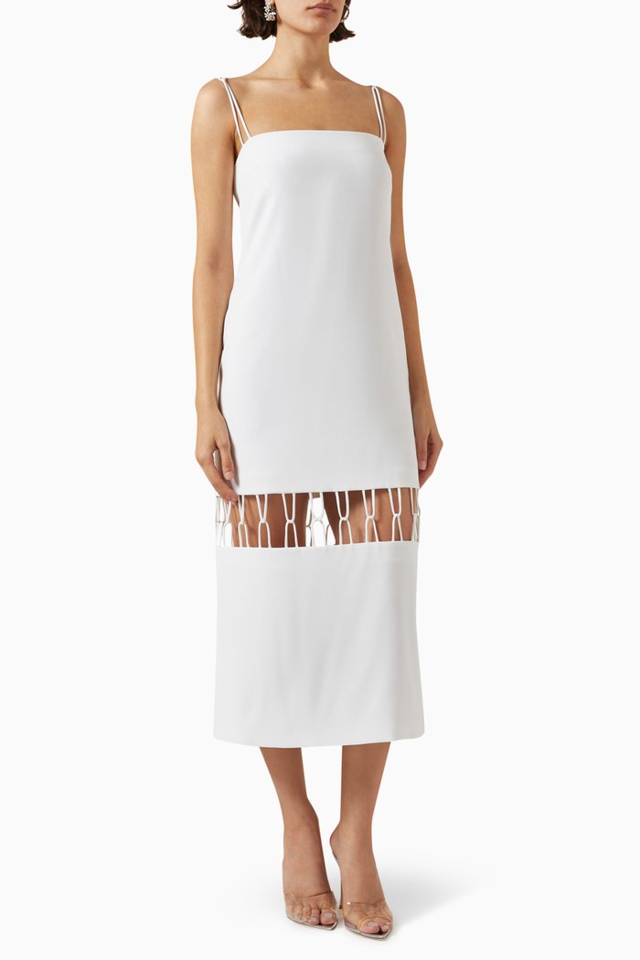 

Miah Cut-out Midi Dress, White