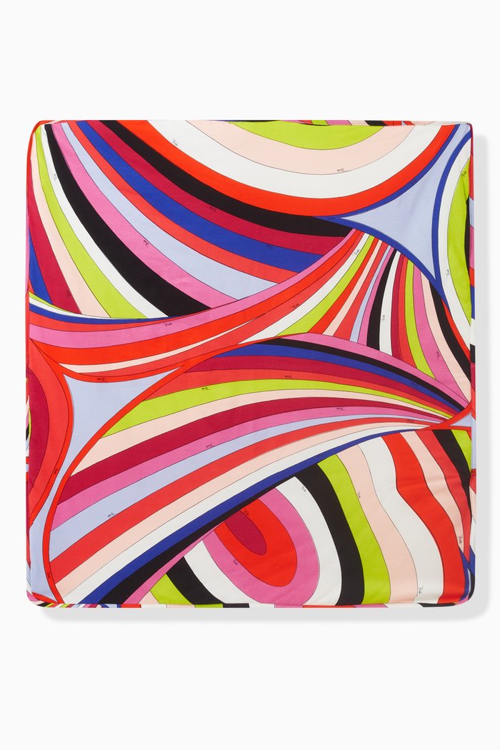 

Iride Print Blanket in Cotton, Multicolour