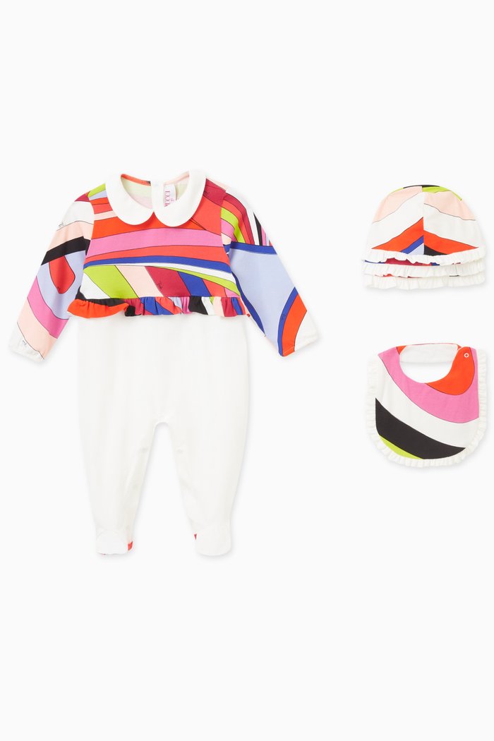 

Sleepsuit, Bib & Hat Set in Cotton-jersey, Multicolour