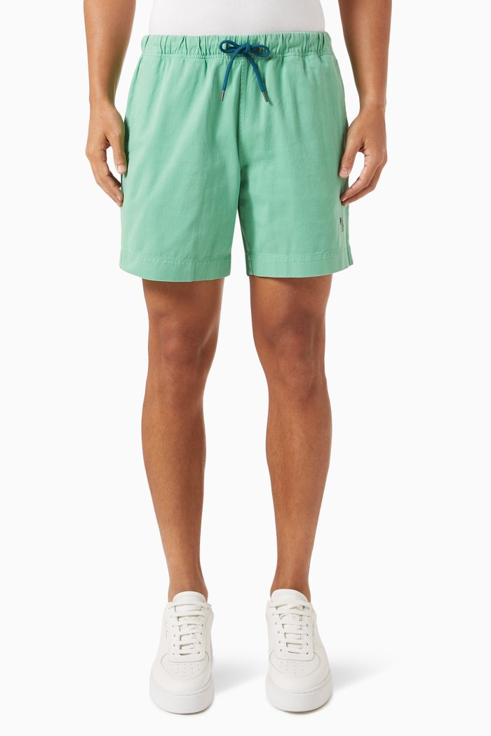 

Printed Shorts in Organic Denim, Green