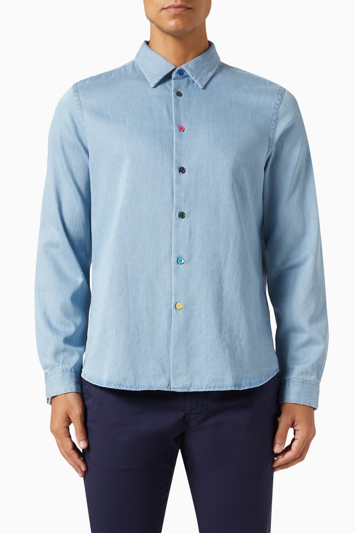 

Tailored Shirt in Denim, Blue