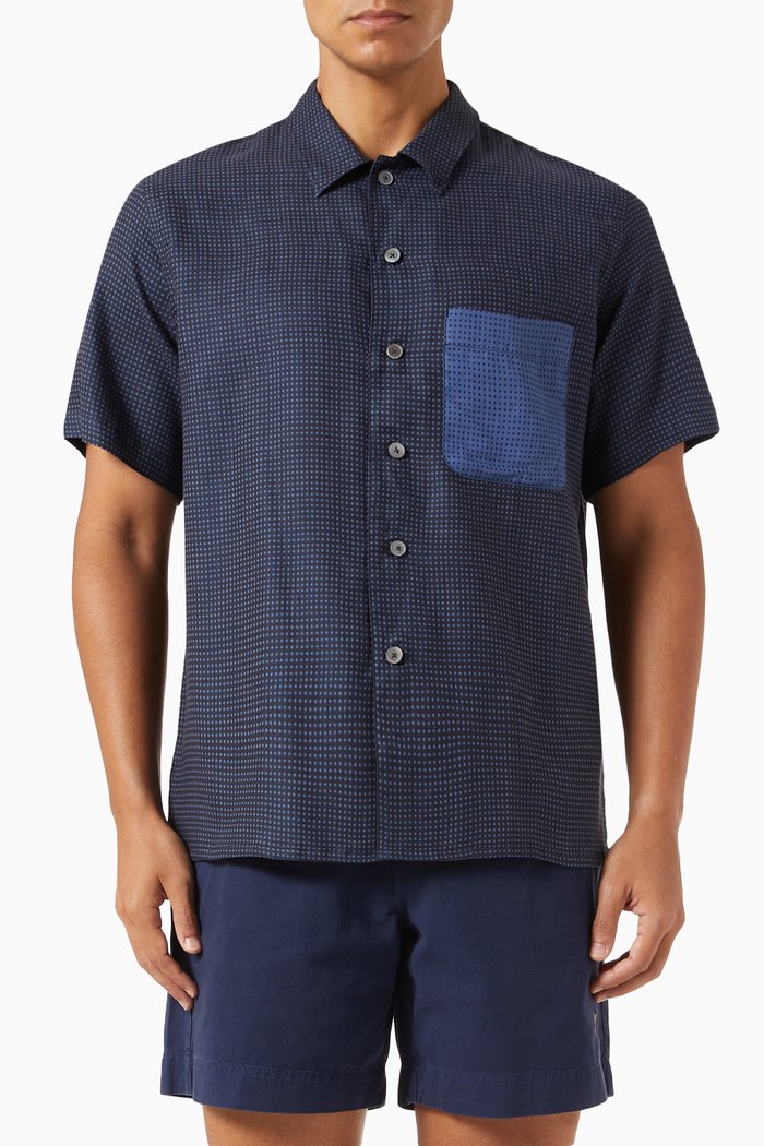 

Casual Fit Shirt in Cotton, Blue