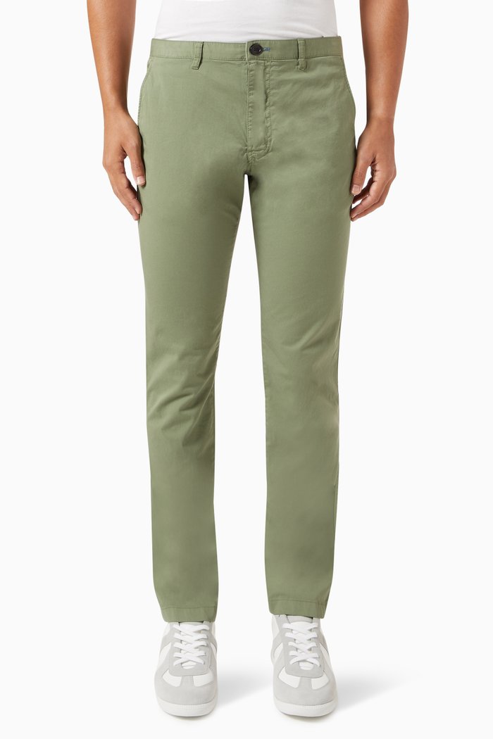

Slim Fit Chinos in Organic Cotton, Green