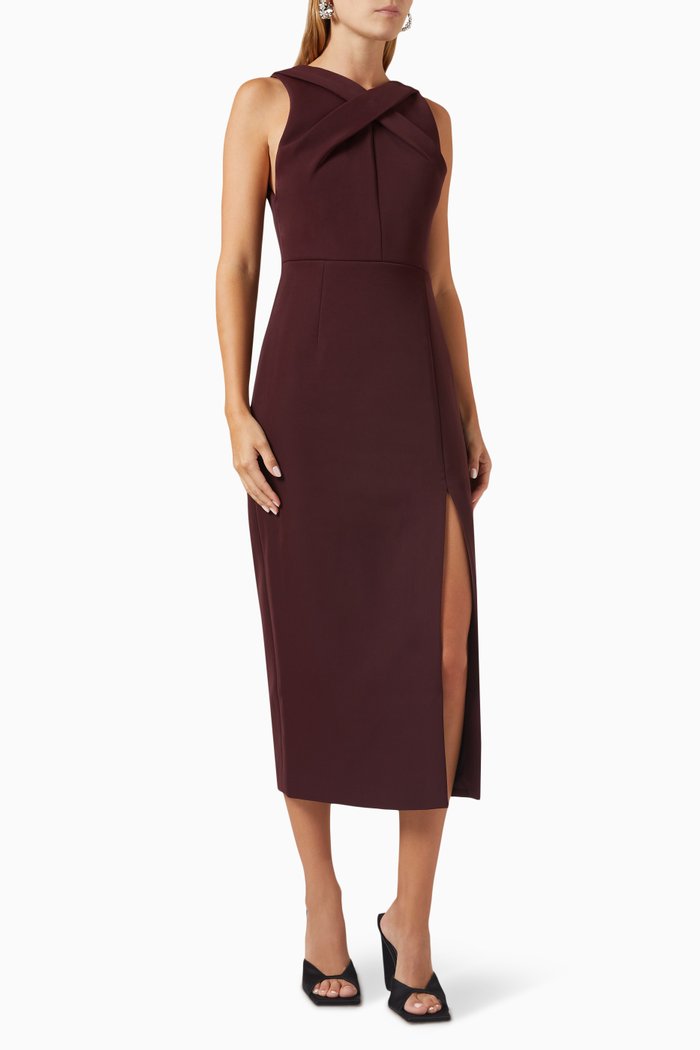 

Virtuos Midi Dress in Crepe, Red