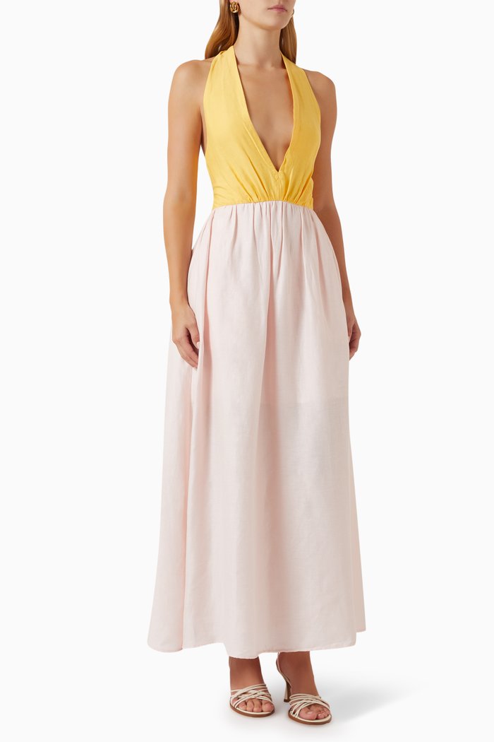 

Sartene Maxi Dress in Viscose-blend, Yellow