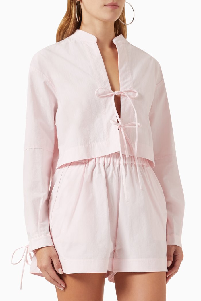 

Papeno Long Sleeve Shirt in Dry Cotton, Pink