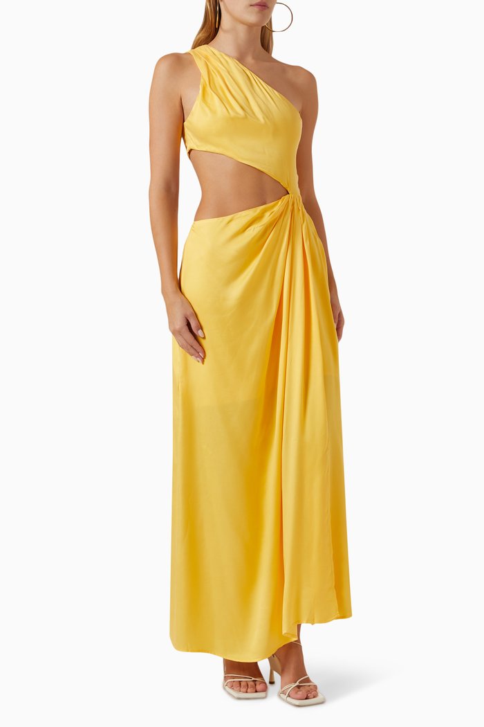 

Henderson Dress in Rayon, Yellow