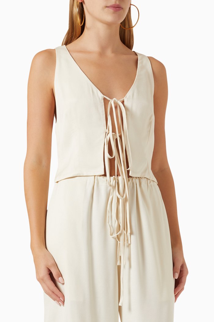 

Nereto Tie-up Top, Neutral