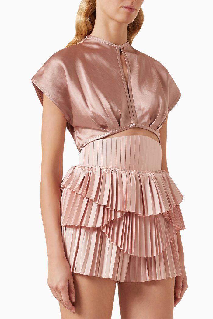 

Hami Crop Top in Satin, Pink