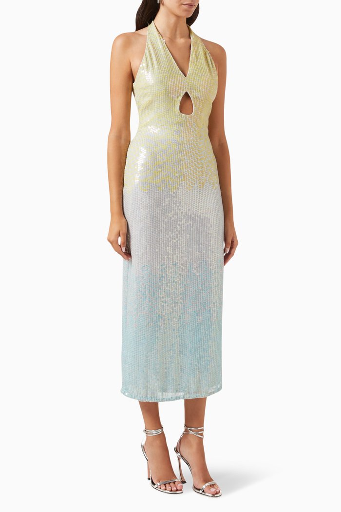 

Kitan Dress in Sequins, Blue