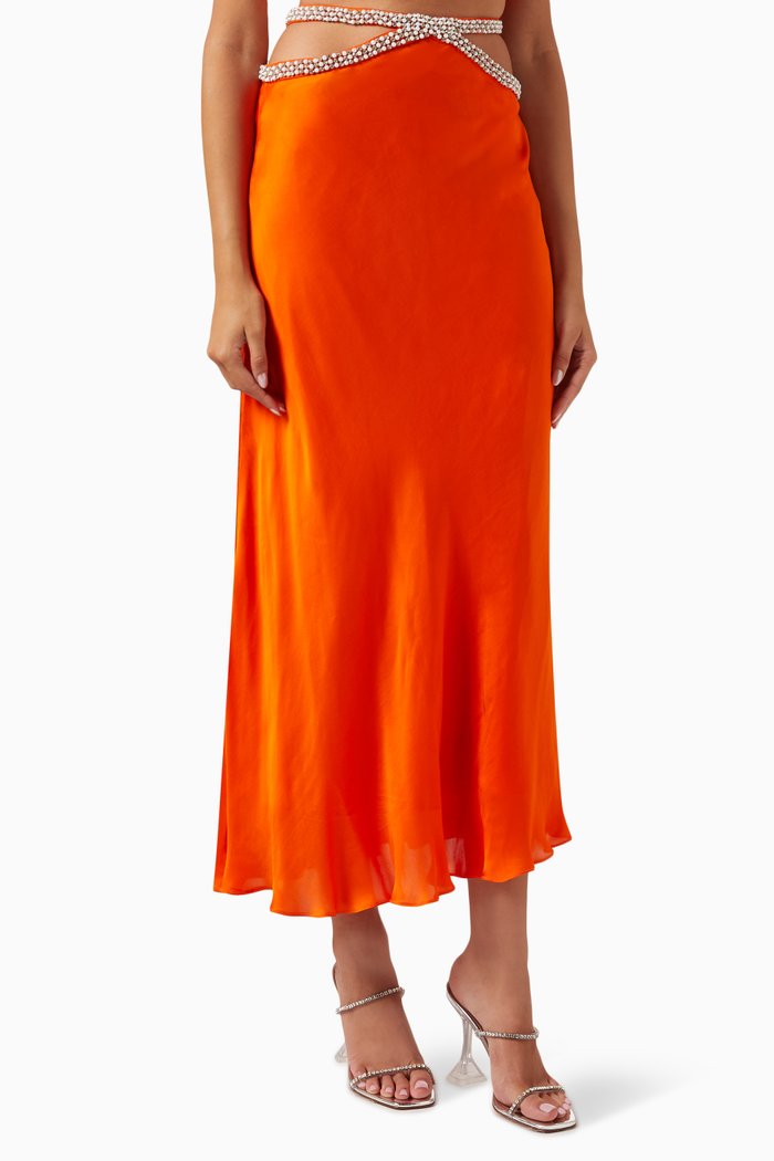 

Fife Midi Skirt, Orange