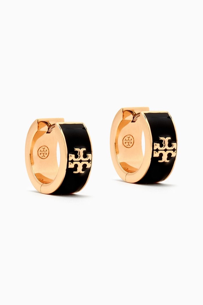 

Kira Hoop Earrings in 18k Gold-plated Brass & Enamel