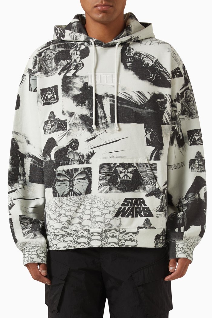 

x Star Wars Vader Logo Hoodie in Cotton, White