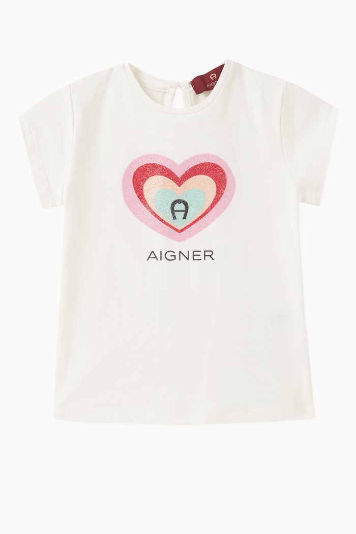 

Logo Print T-shirt in Cotton, Neutral