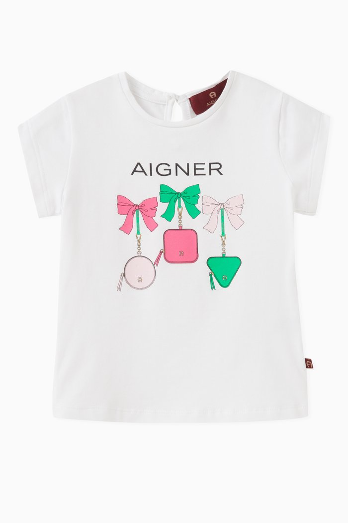

Logo Print T-shirt in Cotton, White