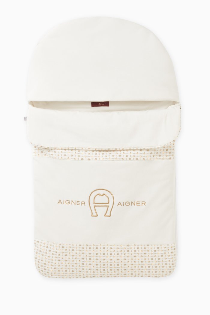 

Embroidered Sleeping Bag in Cotton, Neutral