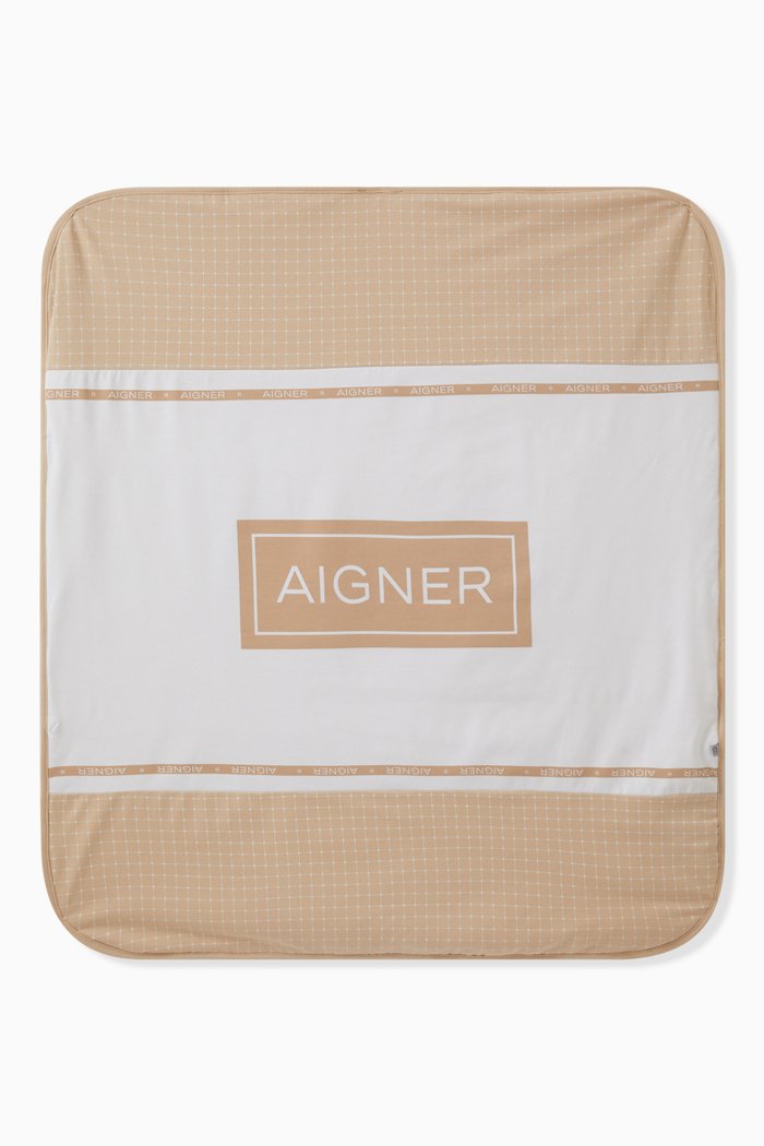 

Logo Baby Blanket in Pima Cotton, Neutral