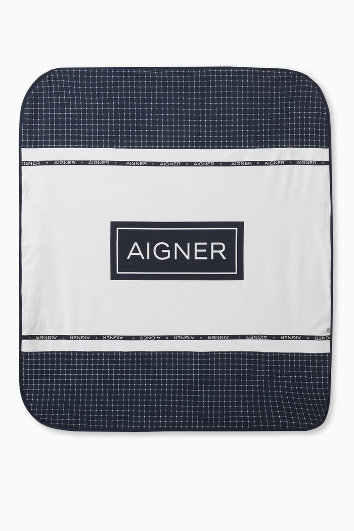

Logo Baby Blanket in Pima Cotton, Blue