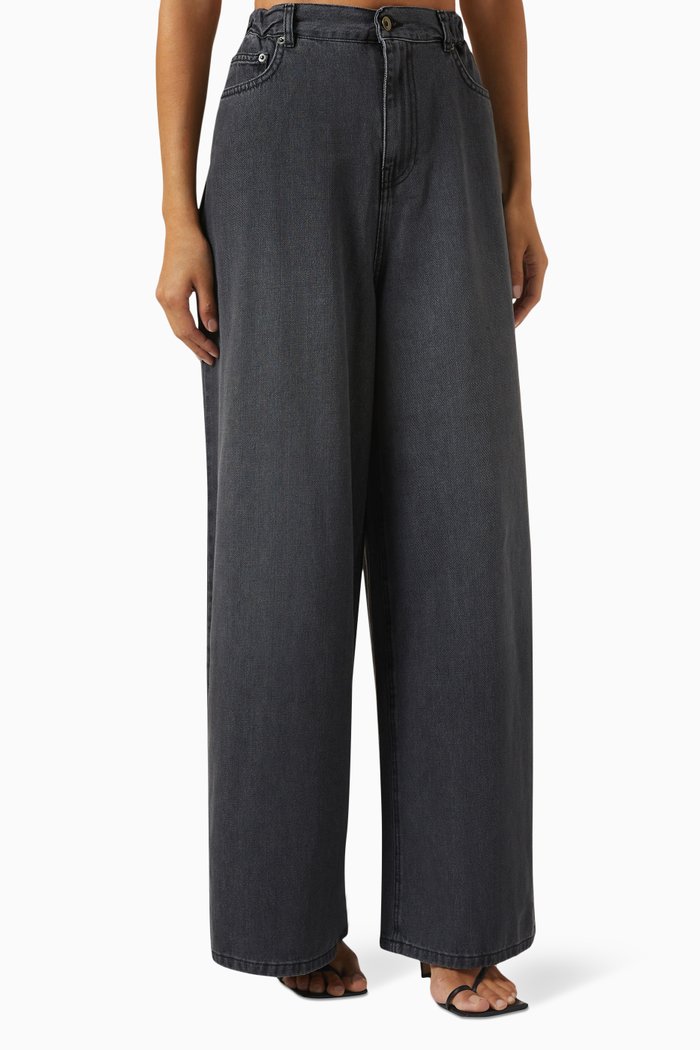 

Sasha Wide-leg Jeans in Denim, Grey