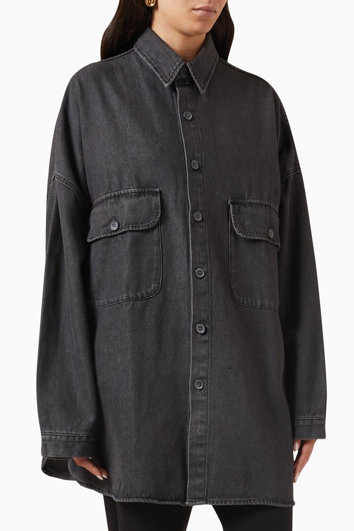 

Dallas Overshirt in Denim, Grey