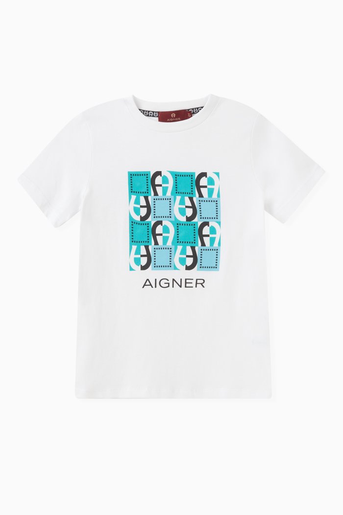 Logo-print T-shirt in Cotton, White