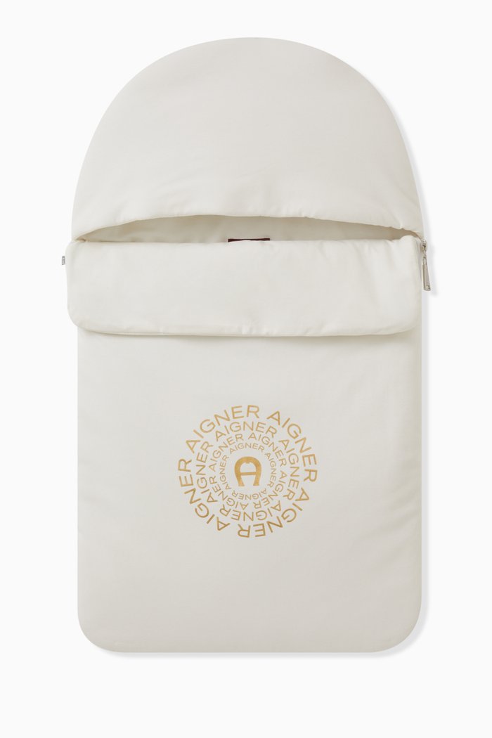 

Foil Logo Baby Nest in Pima Cotton, Neutral