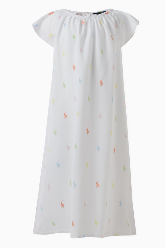 

Logo Printed Nightdress, White