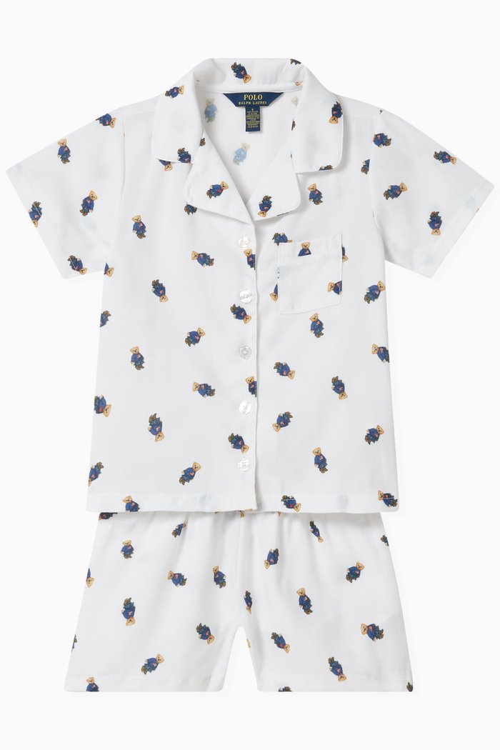

Polo Bear Printed Pyjama Set, Multicolour