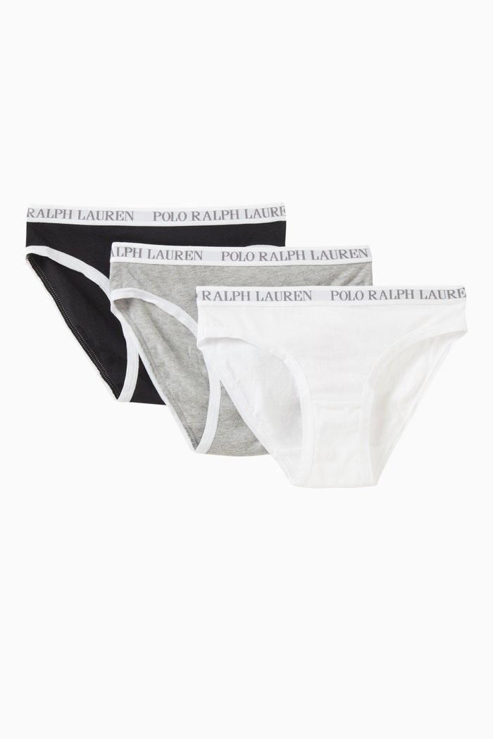 

Logo Panties in Cotton, Set of 3, Multicolour