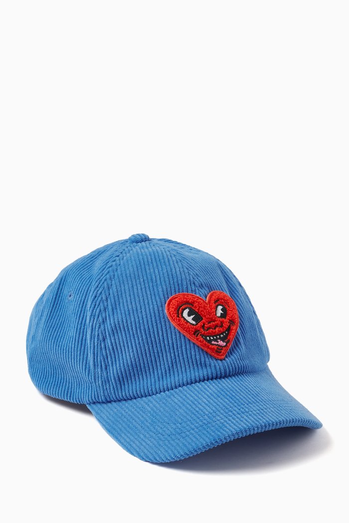 

x Keith Haring Heart Cap in Corduroy, Blue