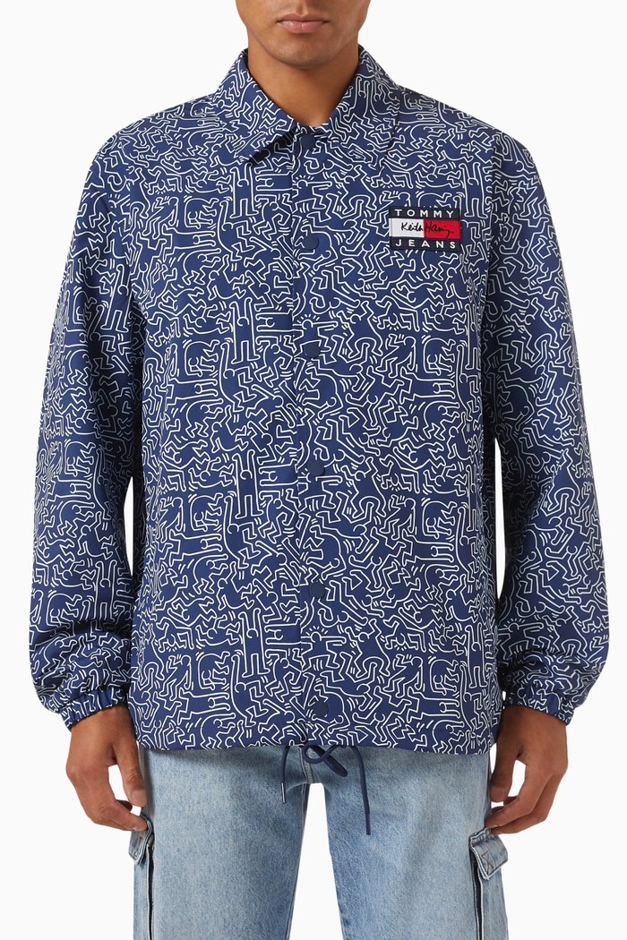 

x KH Dancing Man Coach Jacket, Blue