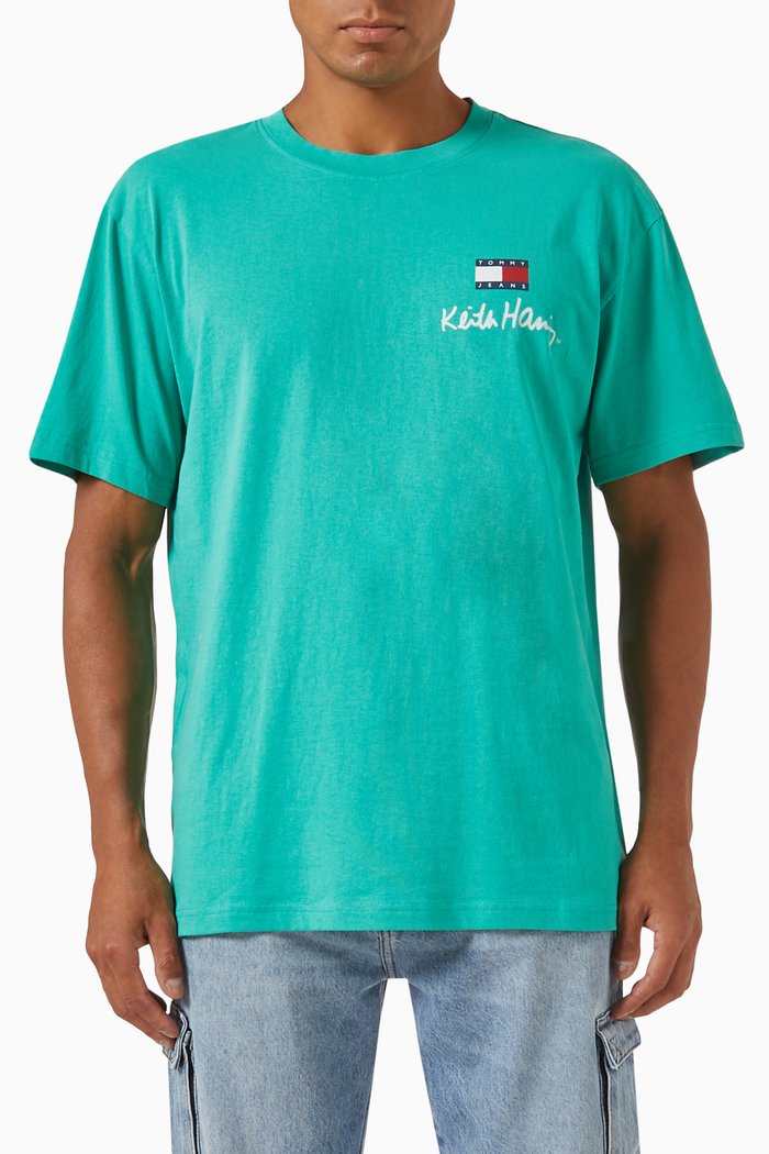 

x KH T-shirt in Cotton, Green