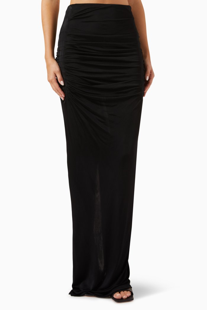 

Belem Maxi Skirt in Viscose-jersey, Black