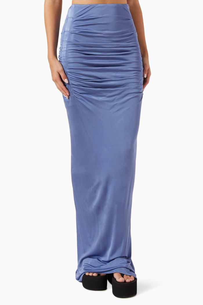 

Belem Maxi Skirt in Viscose-jersey, Blue