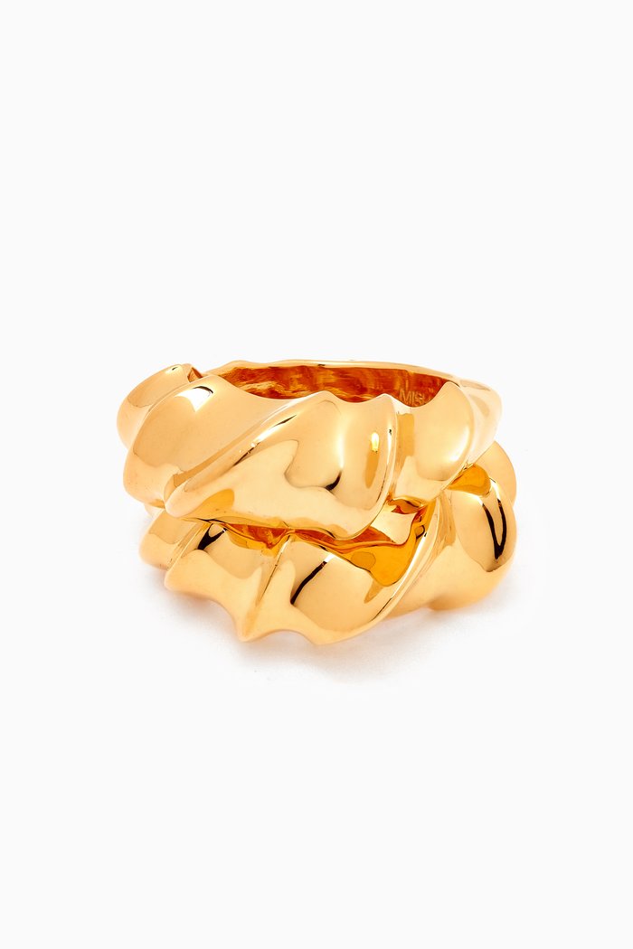 

Faun Ring Set in 22kt Gold-plated Bronze