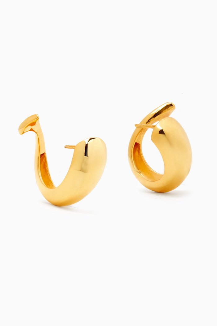 

Sirena Mini Hoop Earrings in 22kt Gold-plated Bronze