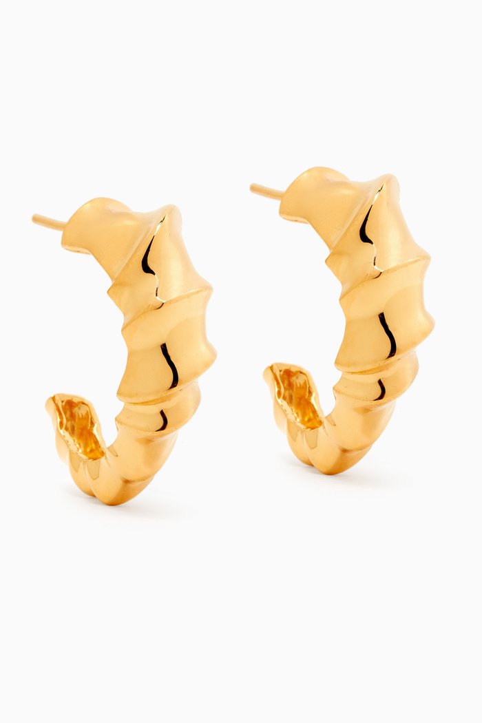 

Faun Mini Hoop Earrings in 22kt Gold-plated Bronze