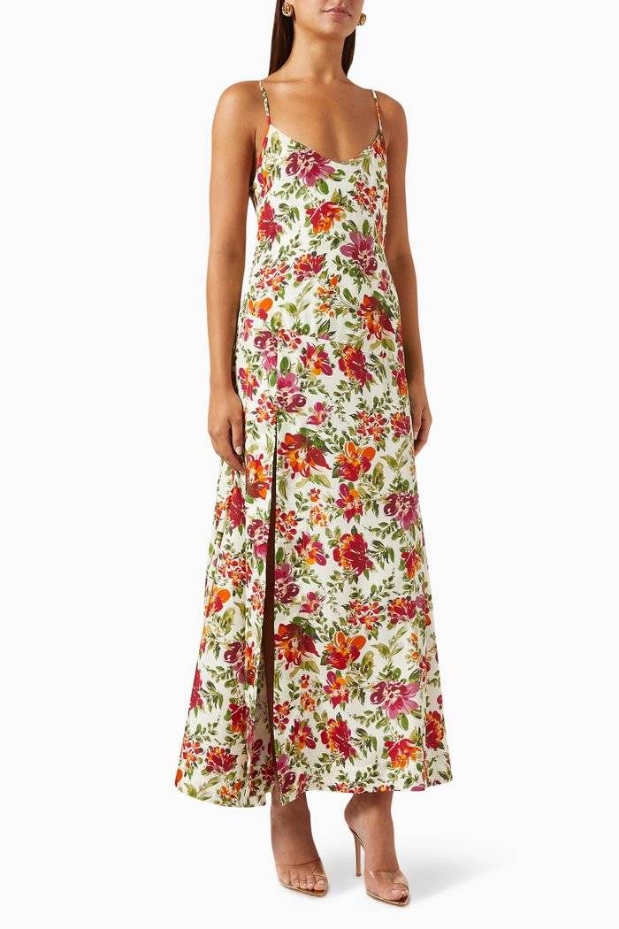 

Emre Floral-print Dress in Silk, Multicolour
