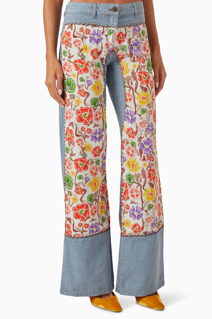 

Patchwork Jeans in Denim, Multicolour