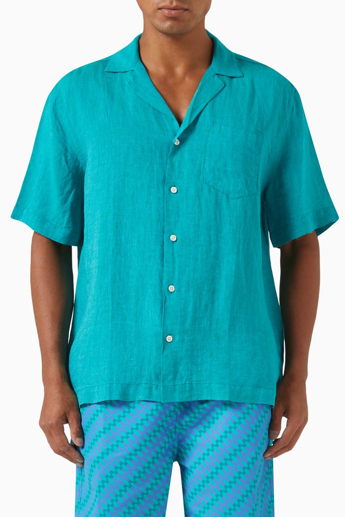 

Angelo Shirt in Linen, Green
