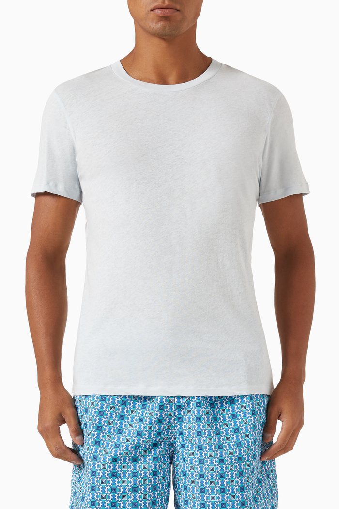 

Lucio T-shirt in Linen-jersey, Grey