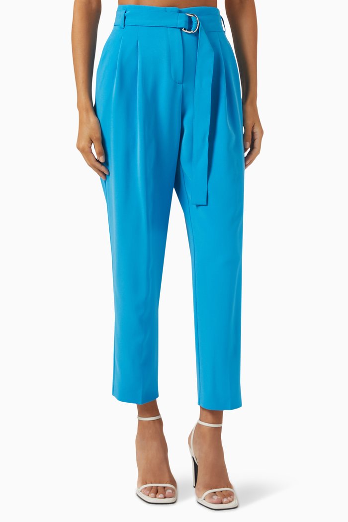 

Tapiah High-waist Pants in Stretch-crepe, Blue