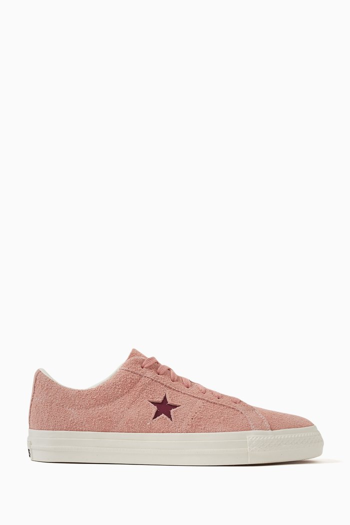 

One Star Pro Sneakers in Vintage Suede, Pink