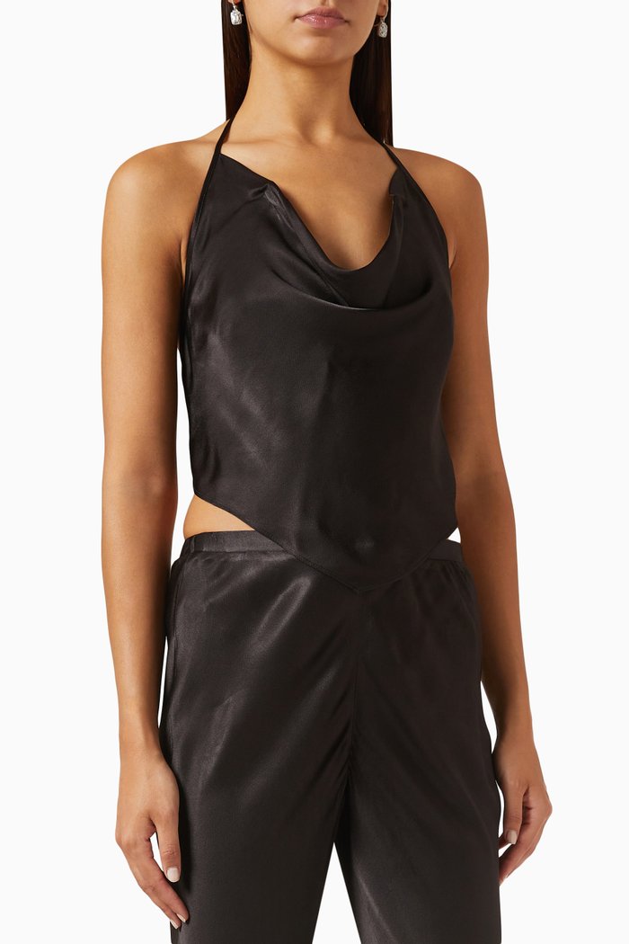 

Camille Halter Cami Top, Black