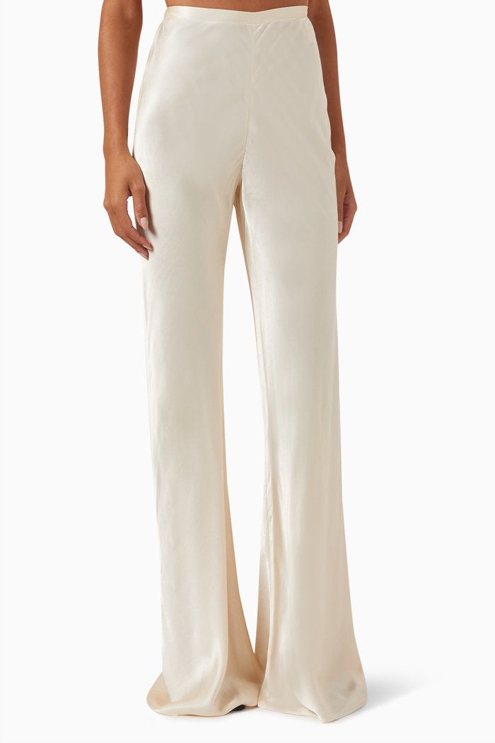 

Camille Bias Cut Pants, Neutral