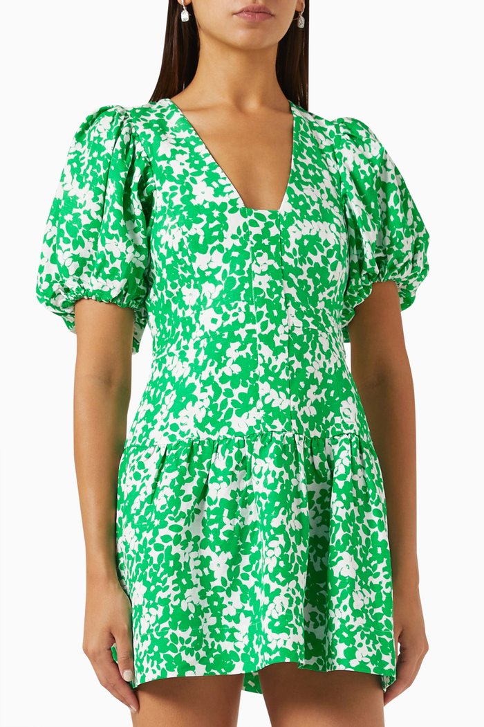 

Arosa Mini Dress in Linen Blend, Green
