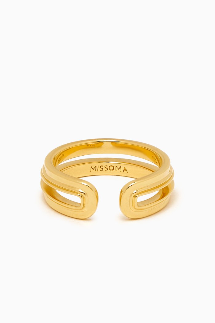 

Open Ring in18kt Recycled Gold-plated Sterling Silver