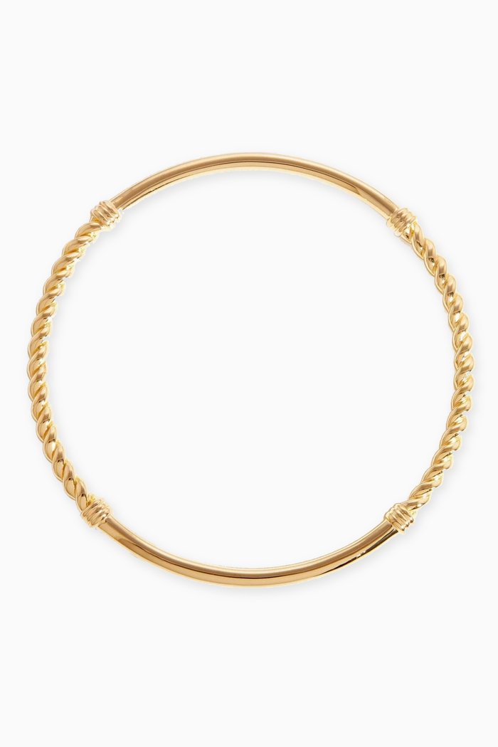 

Cord Bangle in 18kt Recycled Gold-plated Sterling Silver