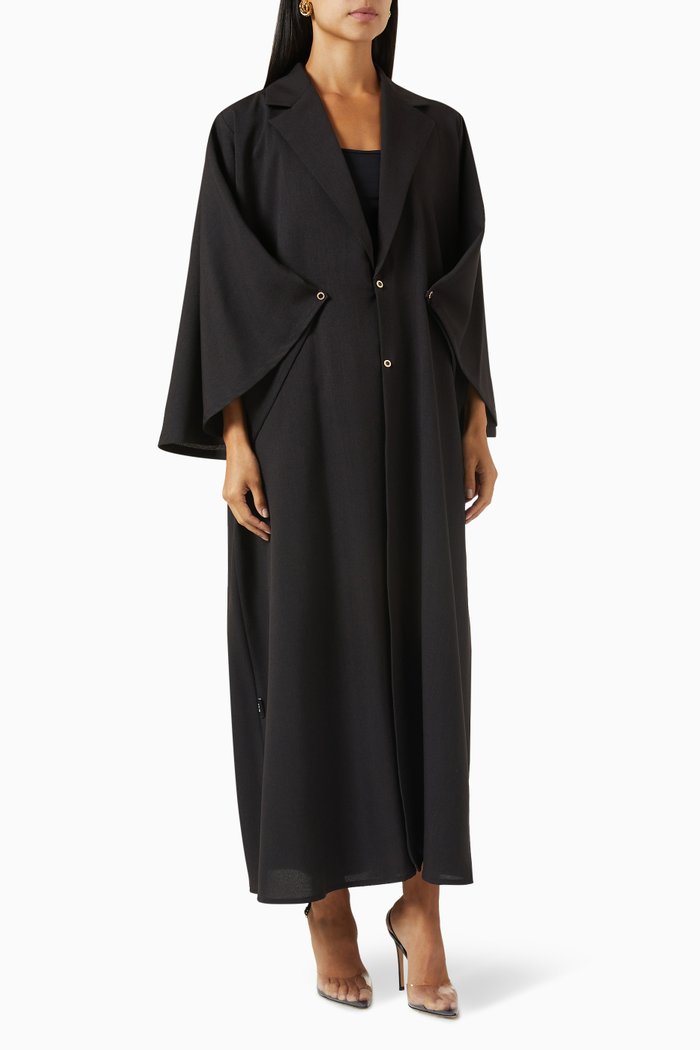 

Button Jacket Abaya, Black